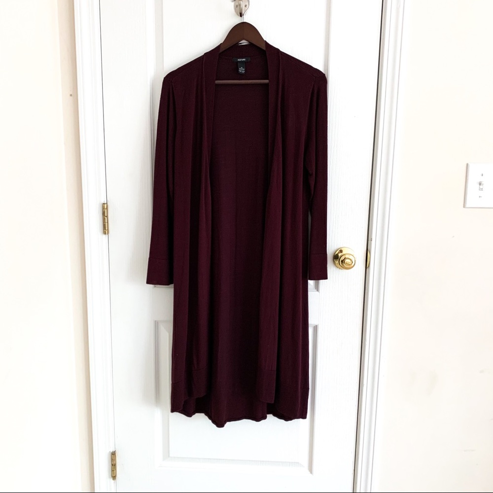 Alfani maroon long cardigan